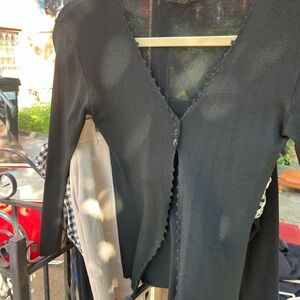 Vintage Express Black V-Neck Cardigan